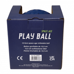Space Age play ball in box back view