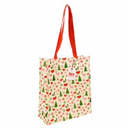 Rex London 50's Christmas recycled shopping bag