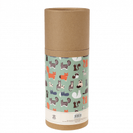 Nine Lives Recycled Cotton Apron cardboard tube back