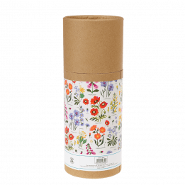 Wild Flowers Recycled Cotton Apron cardboard tube back