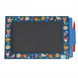 Magic Slate toy in dark blue with fairies, butterflies and flowers design