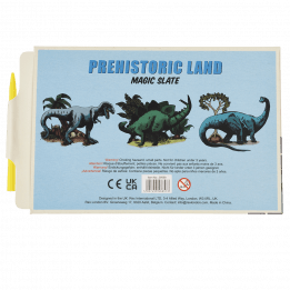 Prehistoric Land Magic Slate toy back with information