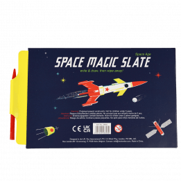 Space Age Magic Slate toy back with information