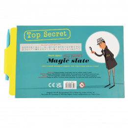 Secret Agent Magic Slate toy back with information
