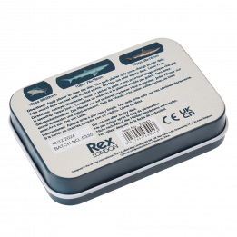 Sharks plasters metal tin base with information