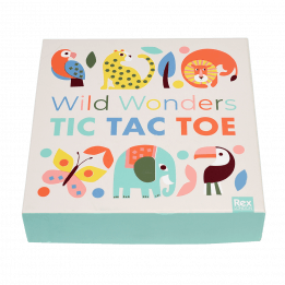 Wild Wonders wooden tic tac toe game box