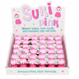 Pink Suki and friends nail varnish