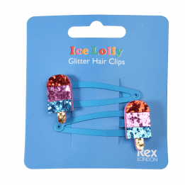 Ice Lolly Glitter Hair Clips (set Of 2)