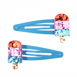 Ice Lolly Glitter Hair Clips (set Of 2)