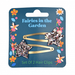 Fairies In The Garden Glitter Star Hair Clips (set Of 2)