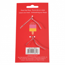 Ice lolly keyring back of packaging