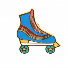 Pin badge in shape of roller skate