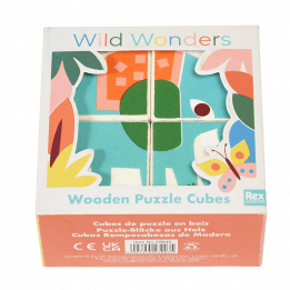 Wild Wonders wooden puzzle cubes in box