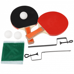 Table tennis set pieces: bats, net, net brackets and balls