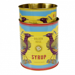 Golden Rose Syrup Storage Tins (set Of 2)
