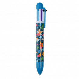 Six colour ballpoint pen with fairies among flowers print