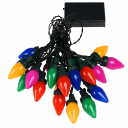 50s Christmas LED lights powered off