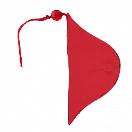 Honeycomb paper Christmas decoration in red folded flat