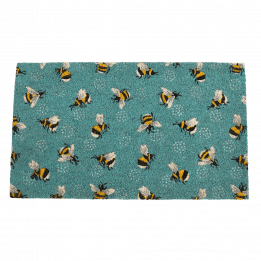 Coir doormat with Bumblebee print