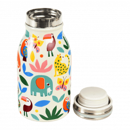 Wild Wonders stainless steel bottle with lid removed