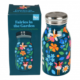 Fairies in the Garden 250ml stainless steel bottle with box