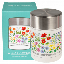 Wild Flowers stainless steel flask with box