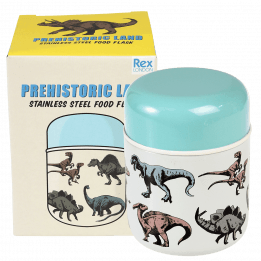 Prehistoric Land stainless steel food flask with box