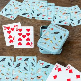 garden birds playing cards