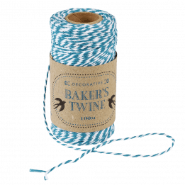 Aquamarine And White Baker's Twine