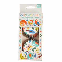 Wild Wonders cupcake cases pack of 50 in box