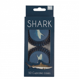 Sharks cupcake cases pack of 50 in box