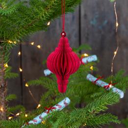 Red Classic Honeycomb Christmas Decoration