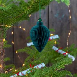 Green Teardrop Honeycomb Christmas Decoration