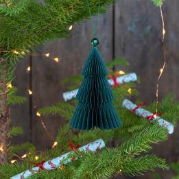 Green Tree Honeycomb Christmas Decoration
