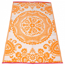 Orange Recycled Floor Mat 