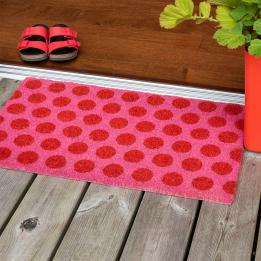 Red On Pink Spotlight Doormat