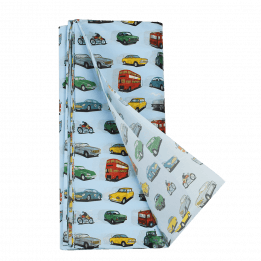 Road Trip tissue paper pack with 1 sheet unfurled