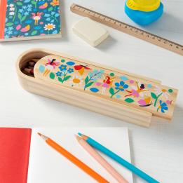 Fairies In The Garden Wooden Pencil Case