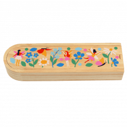 Fairies In The Garden Wooden Pencil Case