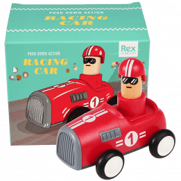 Push Down Action Racing Car Red