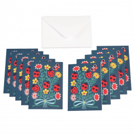 Ladybird Greeting Cards With Envelopes (pack Of 10)