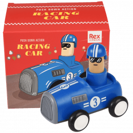 Push Down Action Racing Car Blue