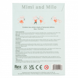 Mimi And Milo Temporary Tattoos