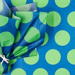 Green On Blue Spotlight Tissue Paper (10 Sheets)
