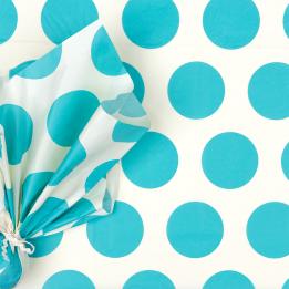 Turquoise On White Spotlight Tissue Paper (10 Sheets)