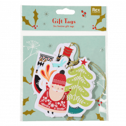Paper Christmas Gift Tags (pack Of 6)