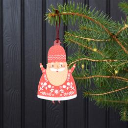 Wooden Santa Christmas Decoration