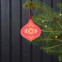 Wooden Bauble Christmas Decoration