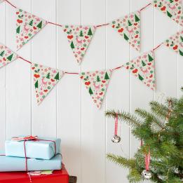 50s Christmas Paper Bunting