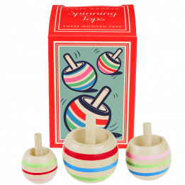 Wooden Spinning Tops (set Of 3)